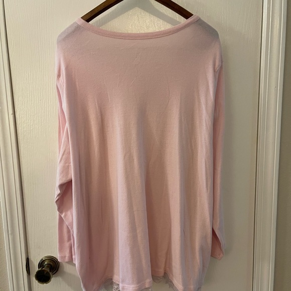 Woman Within Pink Long Sleeve Top - Picture 4 of 5